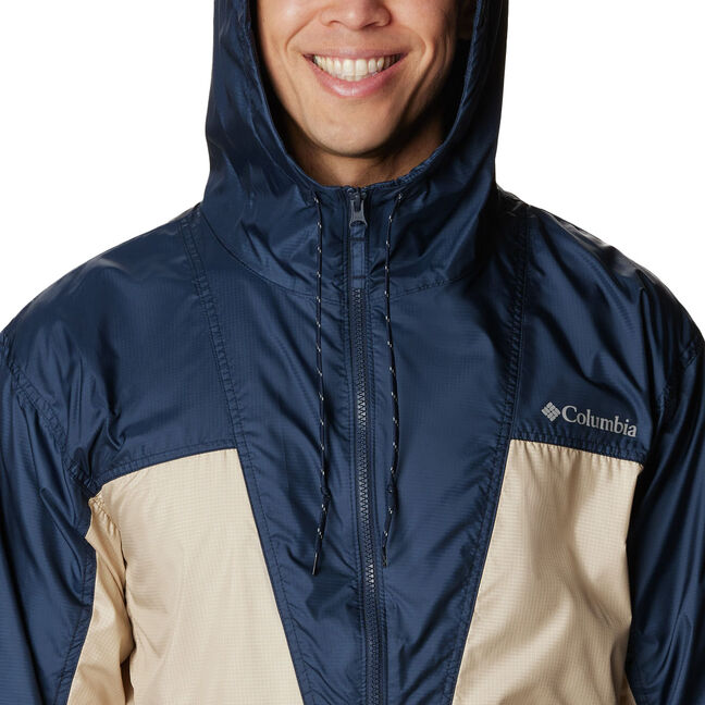 Columbia Trail Traveler Windbreaker Jacket in Bright Aqua/Desert