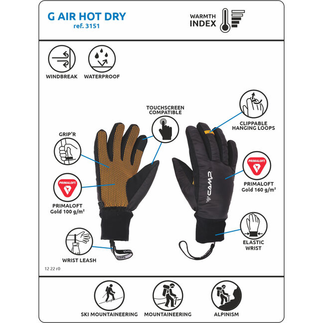 Guanto G AIR HOT DRY - Impermeabile, Caldo, Con Primaloft E Grip Silicone - Foto 12